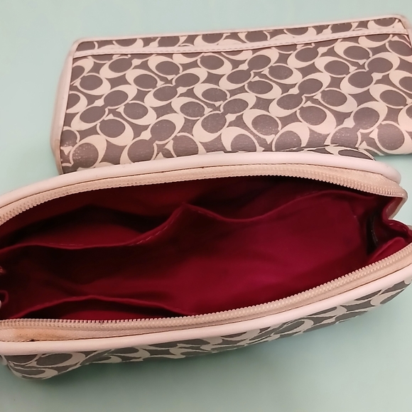 Coach Leather Wallet and Cosmetic Pouch Set - Picture 8 of 14